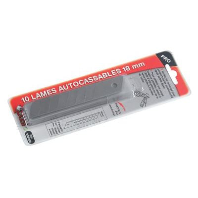 Etui de 10 lames autocassables - 18 mm