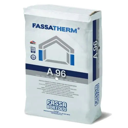 Colle enduit A 96 Fassa blanche pour systèmes ITE -
Sac de 25Kg
