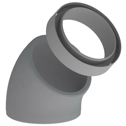 DucoFlex Coude isolé 45° avec raccord D160