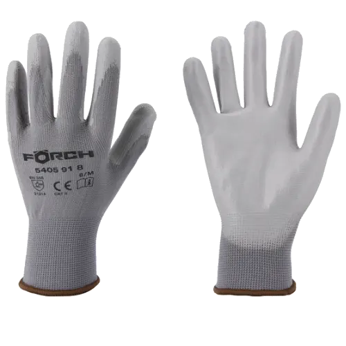 Gants "seconde peau" fins polyuréthane gris - 12 Paires
