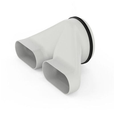 DucoFlex raccordement horizontale 2x ovale D160