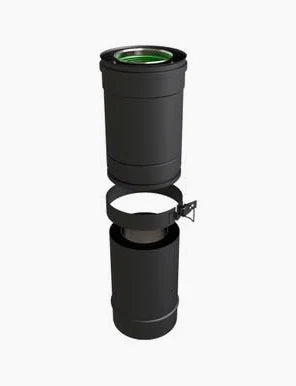 Élément droit réglable 320-480 mm TWIN-BIOMASS noir D80 - Z01-TWEC50